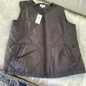 NWT Socialite Mae Black Quilted Puffer Vest S/M Black Lightweight